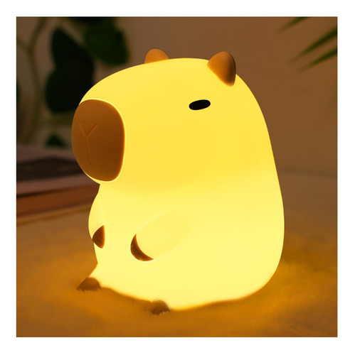 Luz De Noche De Amonita Capibara, Linda Lámpara De Silicona