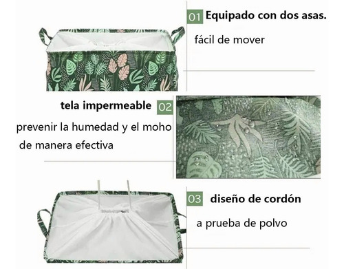 Imagen 7 de 7 de Cesto Ropa Sucia Caja De Organizador Tela Plegable 2pcs