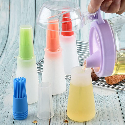 4 Cepillos De Silicona Para Botellas De Aceite, Cepillos Par