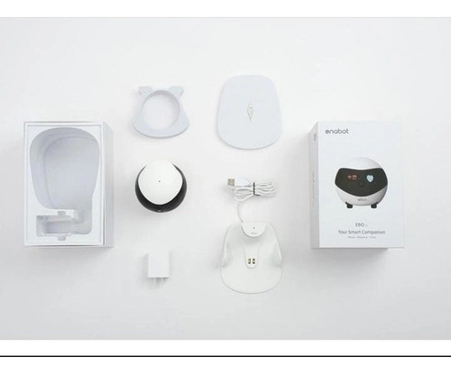 Robo De Câmera Sem Fio Enabot Ebo Se Standard Monitoramento Robô Branco