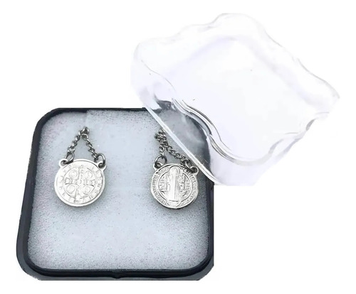 Escapulário Corrente Aço Inox Medalha De São Bento