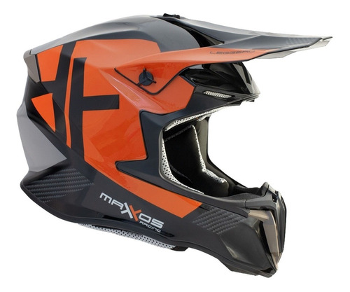 Capacete Motocross Mattos Racing Leggero Preto E Cinza