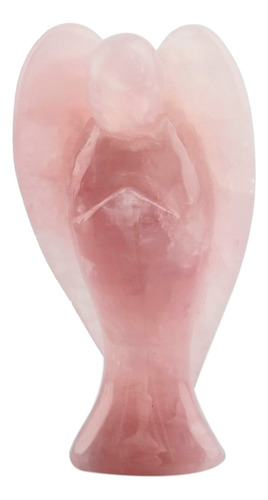 Sunyik Estatuas De Angel De La Guarda De Cuarzo Rosa, Crist