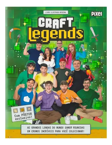 Álbum Oficial Craft Legends + 10 Envelopes De Figurinhas. Álbum