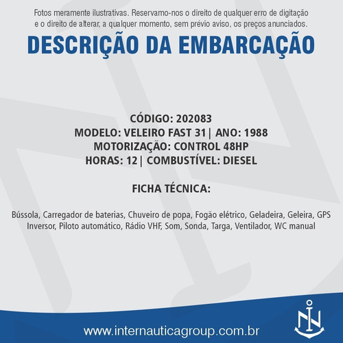 Imagem 5 de 5 de Veleiro Fast 31 1988 Carabelli Bb Beneteau Delta