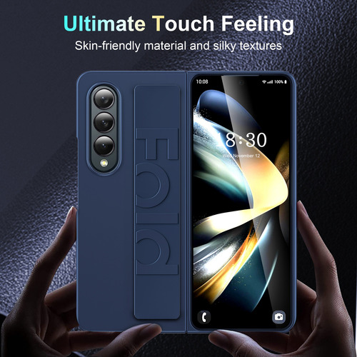 Funda Uso Rudo Para Samsung Z Fold Con Pulsera, Case Para Samsung De Silicona Con Protección De Cámara, Carcasa Para Samsung Z Fold