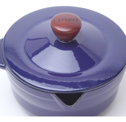 Olla Salsera Premium Hierro Fundido Esmaltado Lafont 1.9 Lts Color Azul