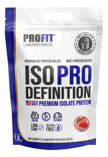 Whey Isolada Iso Pro Definition Refil 1,8kg Profit Labs Suplemento