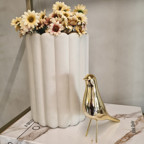 Buquê Margarida 21 Flores Artificiais Decoração Toque Real Cor Amarelo Claro