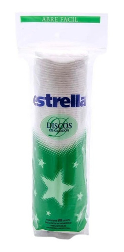 Estrella Discos De Algodón Hidrófilo Desmaquillantes X 80uni