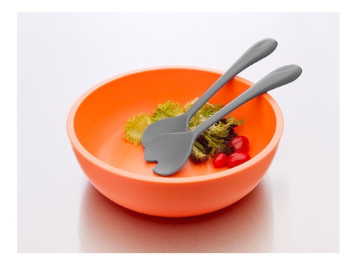Cubiertos Para Ensalada Plenos Plástico Set X 2 Colores Color Gris Medio