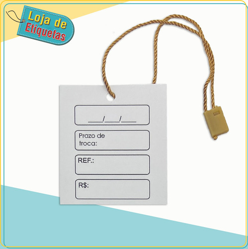 Imagem 1 de 4 de Kit Tag De Preço Com Lacre Preto - 200 Un