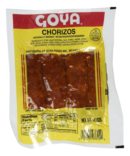 Chorizos 8 Unidades 14 Oz