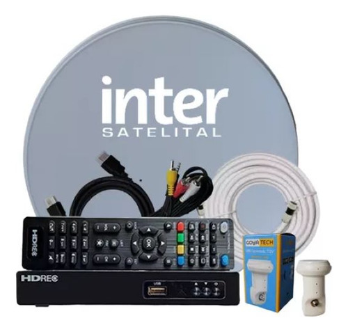 Decodificador Hd Satelital Inter Kit-inter Con Antena