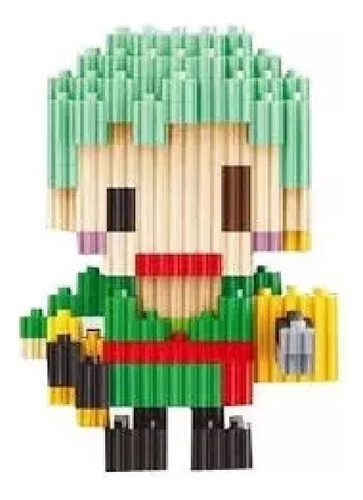 Mini Bloques 3d Armables Zoro One Piece