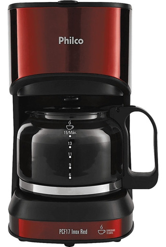 Cafeteira Elétrica Philco Inox Vermelho 110v - Pcf17