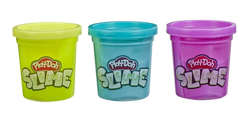 Imagen 1 de 4 de Play-doh Slime 3 Pack Amarillo, Morado Y Aqua