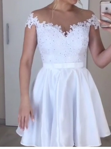 vestido branco curto para casamento civil