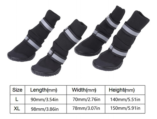 Juego De 4 Piezas De Botas Altas Reflectantes Impermeables
