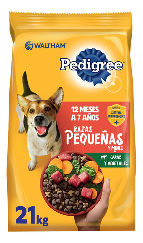 Alimento Pedigree óptima digestión etapa 2 para perro adulto de raza pequeña sabor mix en bolsa de 21kg