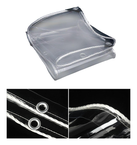 Lona Transparente Impermeable Resistente A Desgarros, 2mx3m