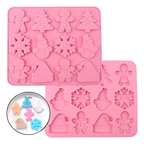Moldes De Silicona Para Chocolate Navideño, 1 Pieza, Gingerb