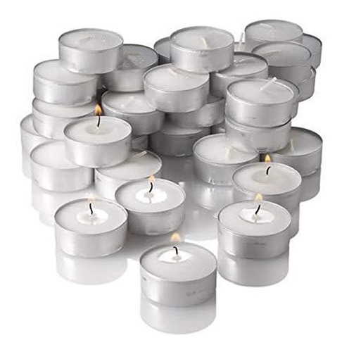 Velas Blancas Yummi Candles Sin Olor 4 Horas X 100 Unidades 