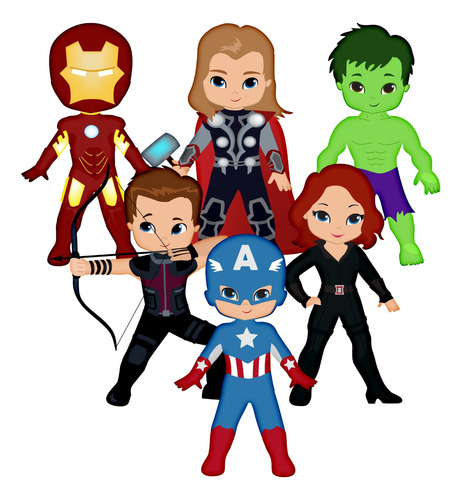 Kit Digital Cliparts + Fondos - Avengers Vol. 01