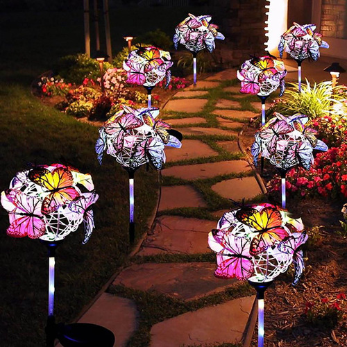 Luz Led De Colores Para Enchufe De Tierra Para Jardín De Flo