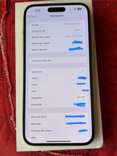 Apple iPhone 14 Pro Max (256 Gb) - Color Oro (Usado)