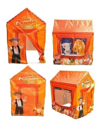 Imagen 4 de 8 de Carpa Casita Infantil De La Granja De Zenón Con Títeres