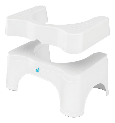 Squatty Potty Taburete De Baño Ajustable, 2 Piezas, Convertible A 17.78 Cm Ó 22.86 Cm, Color Blanco