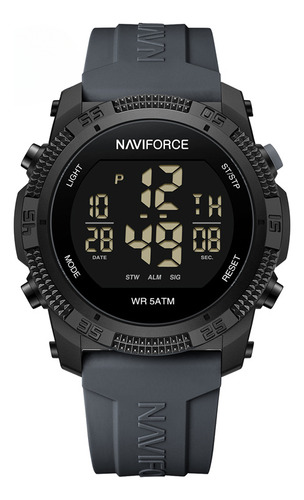 Reloj Electrónico Naviforce De 50 M Con Correa De Silicona D