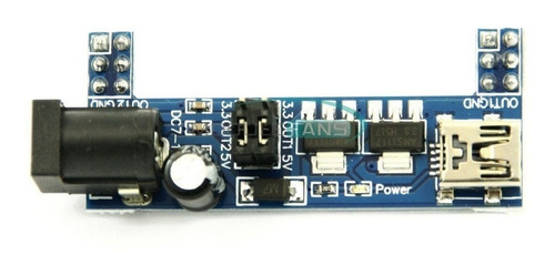 Imagen 8 de 10 de Fuente De Alimentación Mb102 Para Protoboard 3.3v 5v Arduino