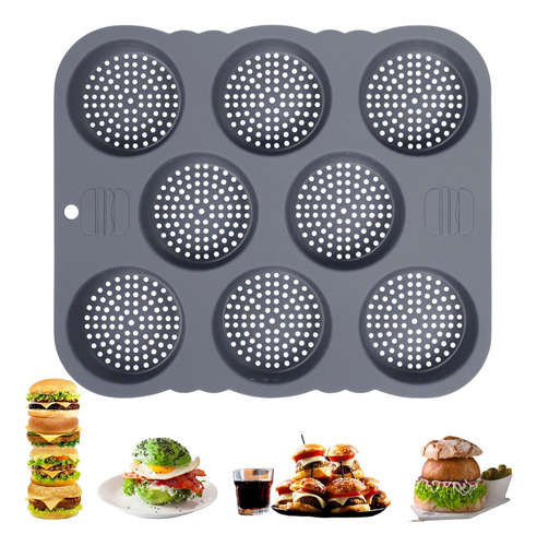 Molde Para Bollería De Hamburguesa, Molde De Pan De Silicona