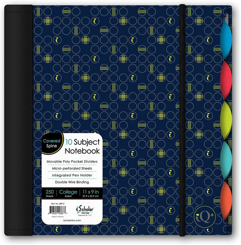 Iq Poly Fashion Cover Cuaderno De 10 Asignaturas Con Re...