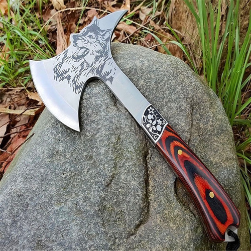 Machadinho Tático Combate Aço 6mm Viking Ultra Forte +bainha