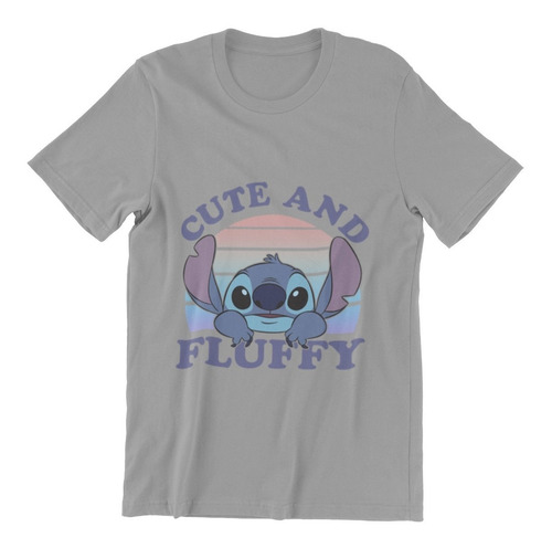 Polera Unisex Lilo Y Stitch Mono Fluffy Estampado Algodon