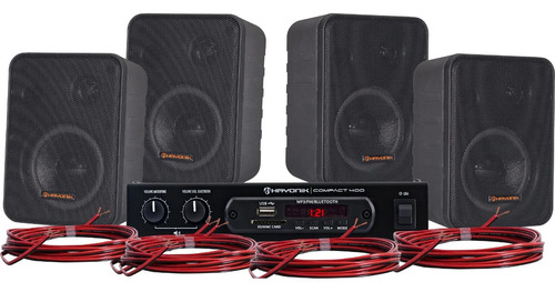 Amplificador Caixa De Som Ambiente Hayonik Ambience 4000 V2 Cor Preto Potência De Saída Rms 400 W