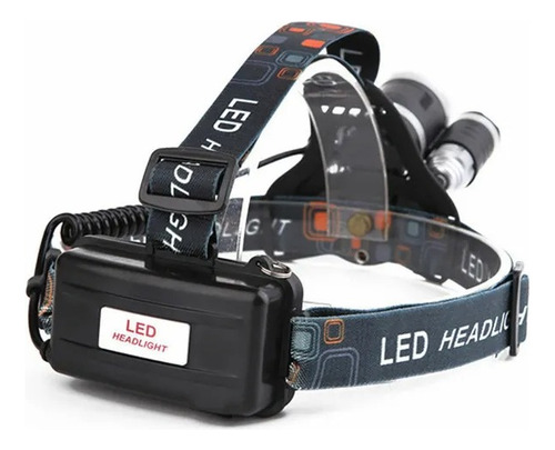 Linterna Frontal Minero Led Recargable 3x Cree T6 4 Modos
