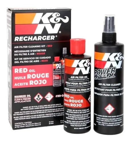 Kit Limpeza Filtro Ar K&n Recharger Kn 99-5050 99-5000