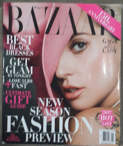 Revista Importada Harper's Bazaar Lady Gaga Dezembro  2016
