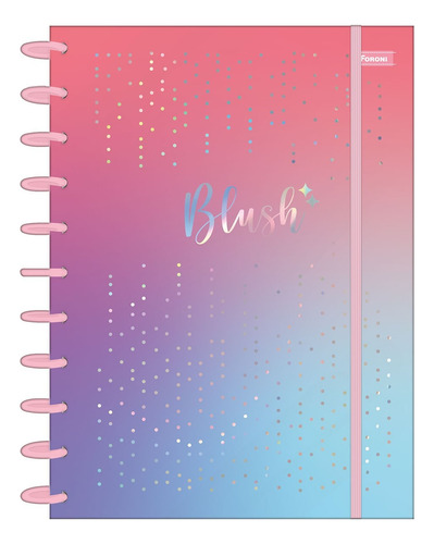 Caderno Discbook Inteligente Grande 10 Matérias Blush