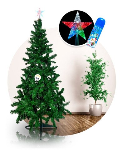 Árbol Navidad 1.80 Mts + Estrella + Nieve Spray Regalo S34d