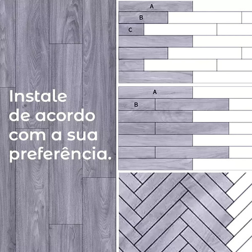 Kit 36 Placa Pvc Piso Vinilico Autocolante 91 Cm -15 1801-19 Cor Cinza