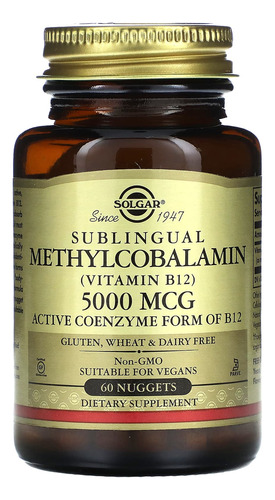 Metilcobalamina Sublingual Vitamina B12 5000mcg 60 Caps