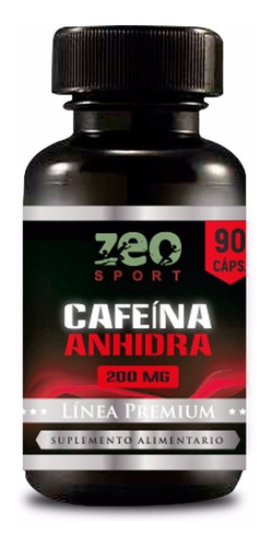 Imagen 1 de 1 de Cafeína Anhidra 200 Mg X 90 Cápsulas 100% Natural