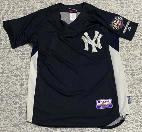 Jersey Majestic Yankees Mlb Parche Campeon Serie Mundial