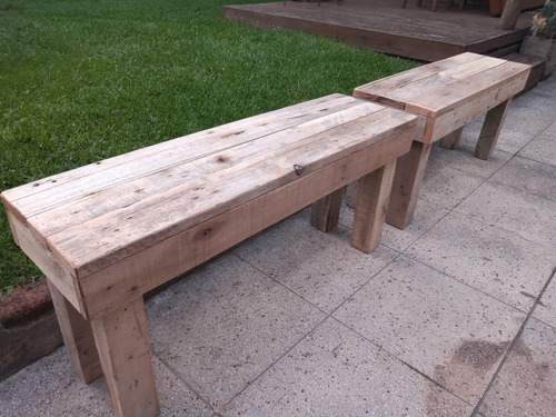 Banco S/respaldo Madera Eucalipto 1.00 Metro