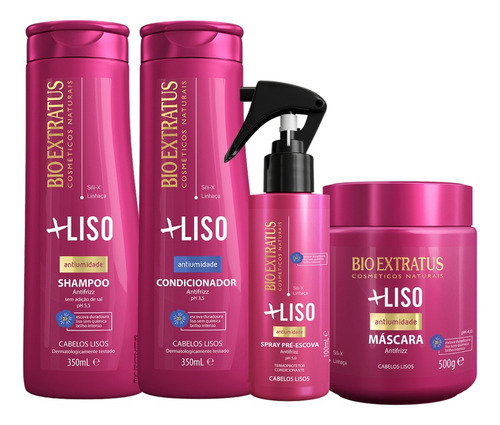 Kit Bio Extratus Mais +liso Com Máscara 500g Sem Frizz